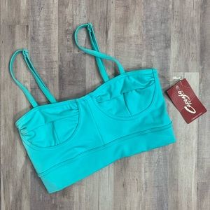 NWT Capezio Blue Dance Bra Top